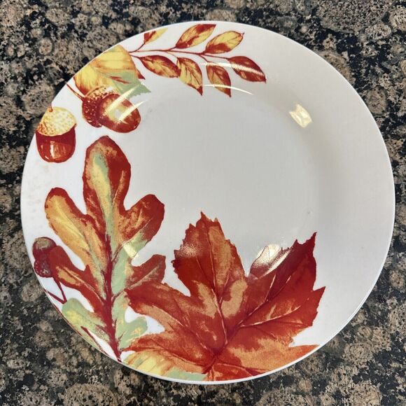 Royal Norfolk Grateful Autimn Stoneware Dinner Plates 10.5” Dinnerware Set Of 4 - Picture 1 of 4